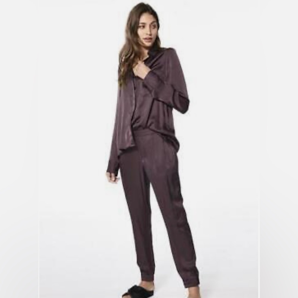 NWT Young Fabulous & Broke co-ord set! Chocolate brown Top and Jogger! Sz Small - Picture 2 of 15